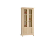 Vetrina in legno 2 porte arte povera avorio patinato 87x40x189 - Mobili 2G