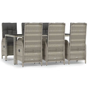 Set da pranzo da giardino in rattan grigio da 7 pezzi e cuscini 02_0014898