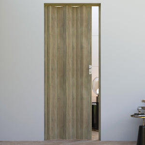 Porta a Soffietto da Interno 88,5x214 cm in PVC Florance Rovere Cognac Scuro