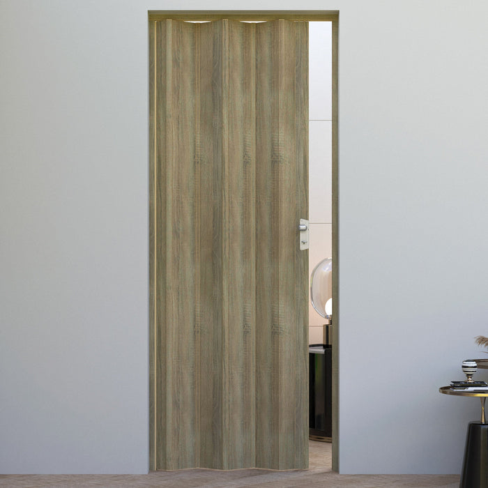 Porta a Soffietto da Interno 88,5x214 cm in PVC Florance Rovere Cognac Scuro