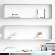 Mensole a Cubo 2 pz Grigio Cemento 100x15x30 cm in Truciolato cod mxl 51865