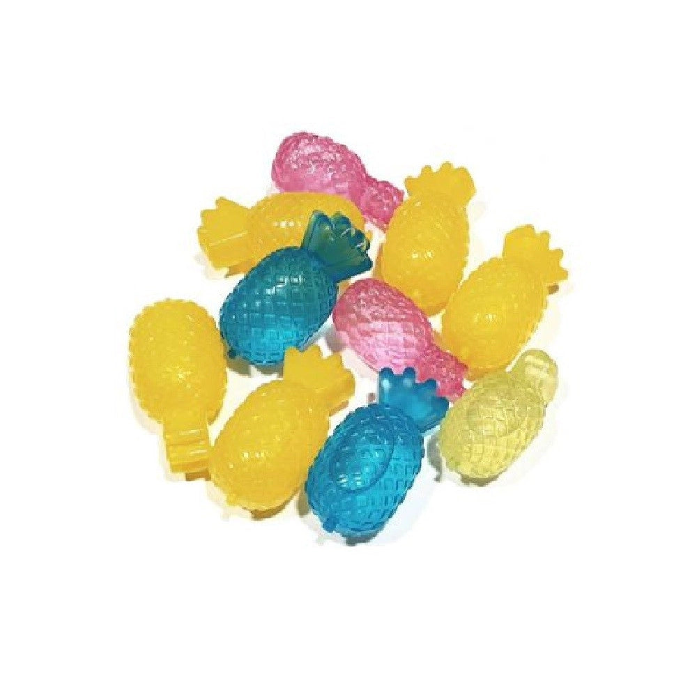 Trade Shop - Set 10 Pz Cubetti Ghiaccio Riutilizzabili Colorati Freezer Cocktail Forma Ananas -