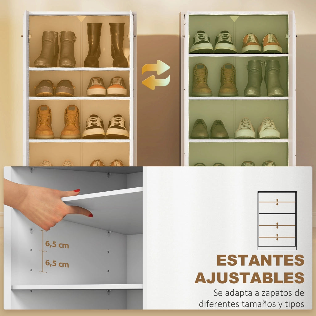 Armadio per Scarpe ¨C zephmum ¨C Bianco 55x36x108 cm