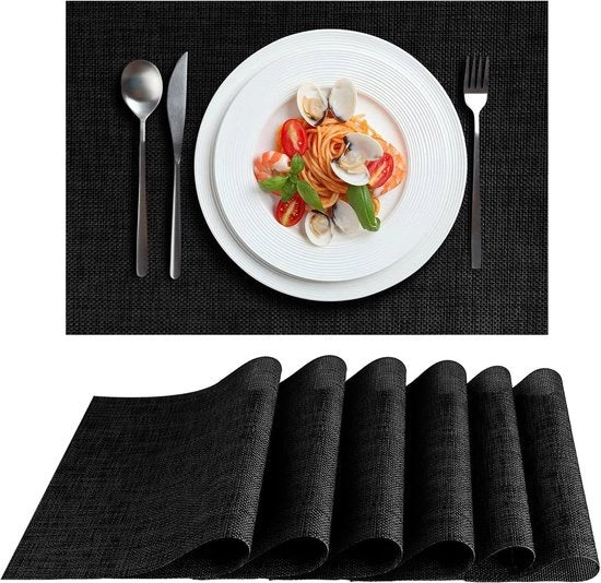 Set di 6 piastrelle in argento - 44x32 cm - Piastrella lavabile in PVC resistente al calore per tavolo