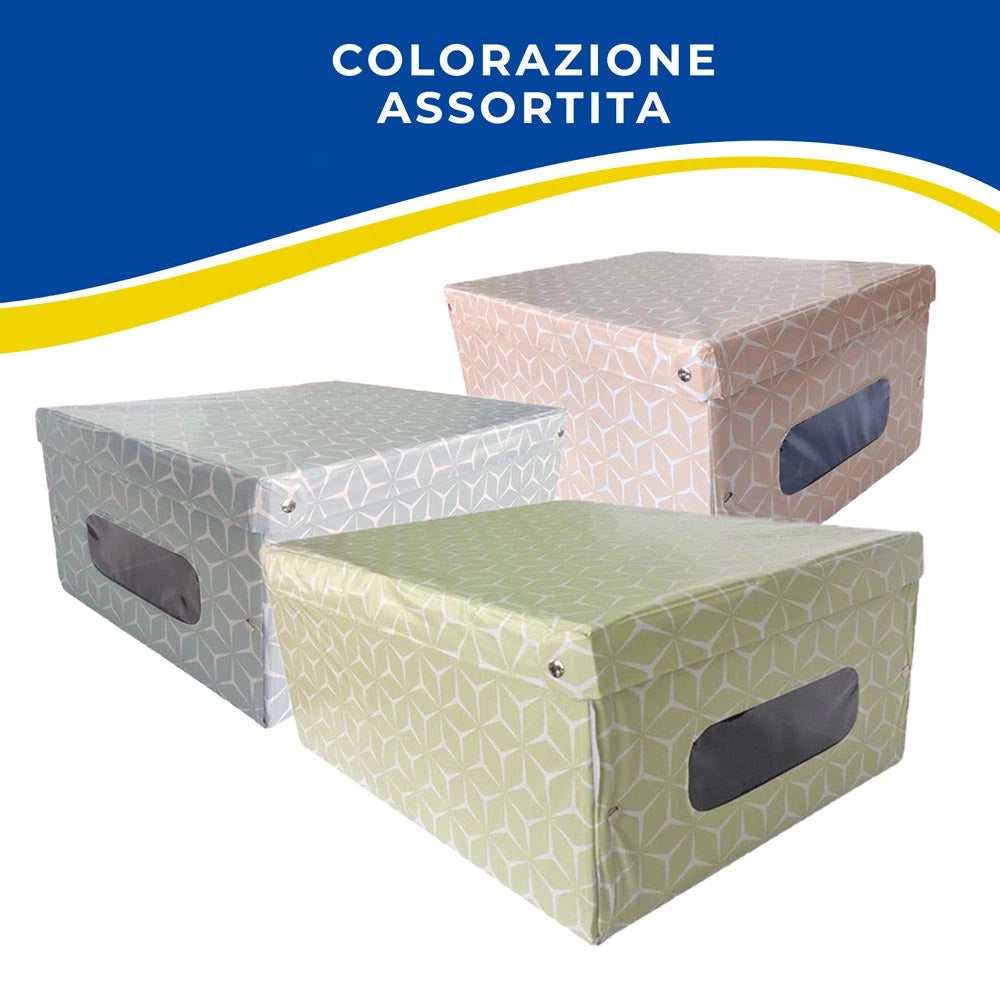 SET 6 MAURY'S SCATOLA PORTABIANCHERIA SHAPE IN PVC 50 X 39 X 24 CM ASSORTITA