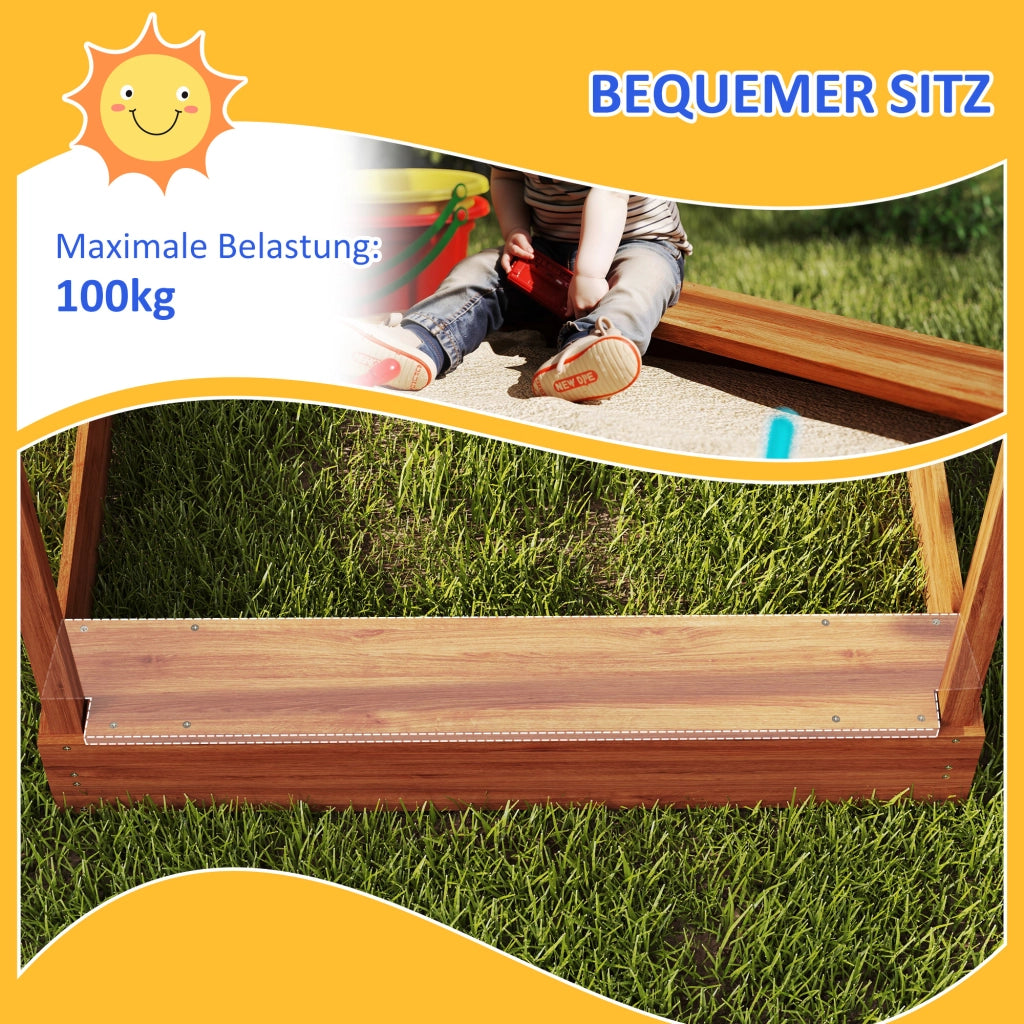 Casetta da Gioco con Sdraio e Sabbiera ¨C zephmum ¨C Legno Massello, 124x116x146 cm, Verde