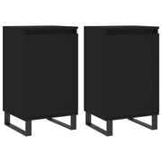 Credenze 2 pz | Madia | Buffet da pranzo | Armadio da pranzo Nere 40x35x70 cm in Legno Multistrato