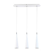 Italux Pietro lampadario moderno bianco 3xGU10 dimmerabile