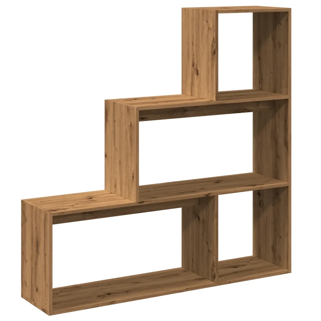 Libreria 3Ripiani Rovere Artigianale 123x29x123cm in Truciolato 857993