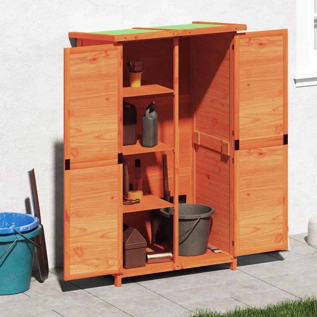 Rimessa da Giardino Marrone 83x57x140 cm Legno Massello di Pinocod mxl 102893