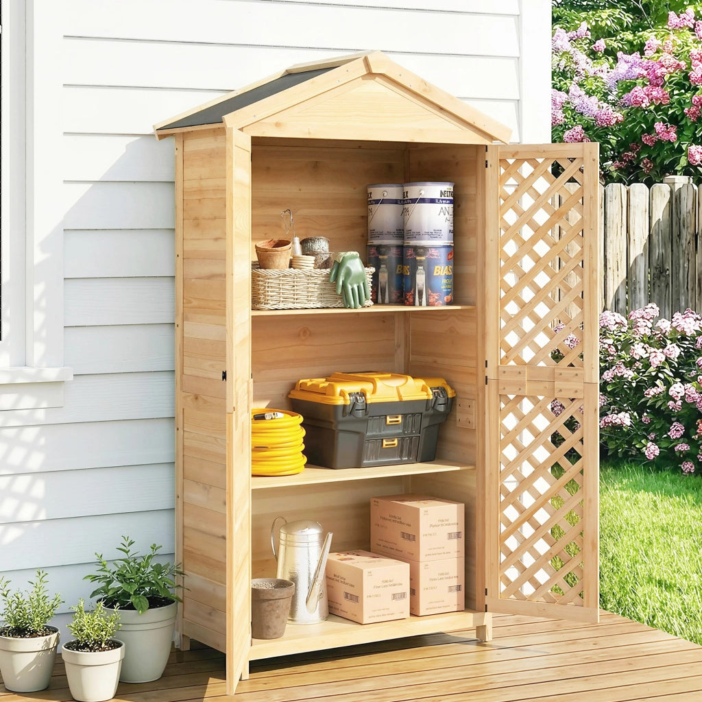Armadio Giardino con Porta Ventilata e Kit Antiribaltamento ¨C zephmum ¨C 120x60x200