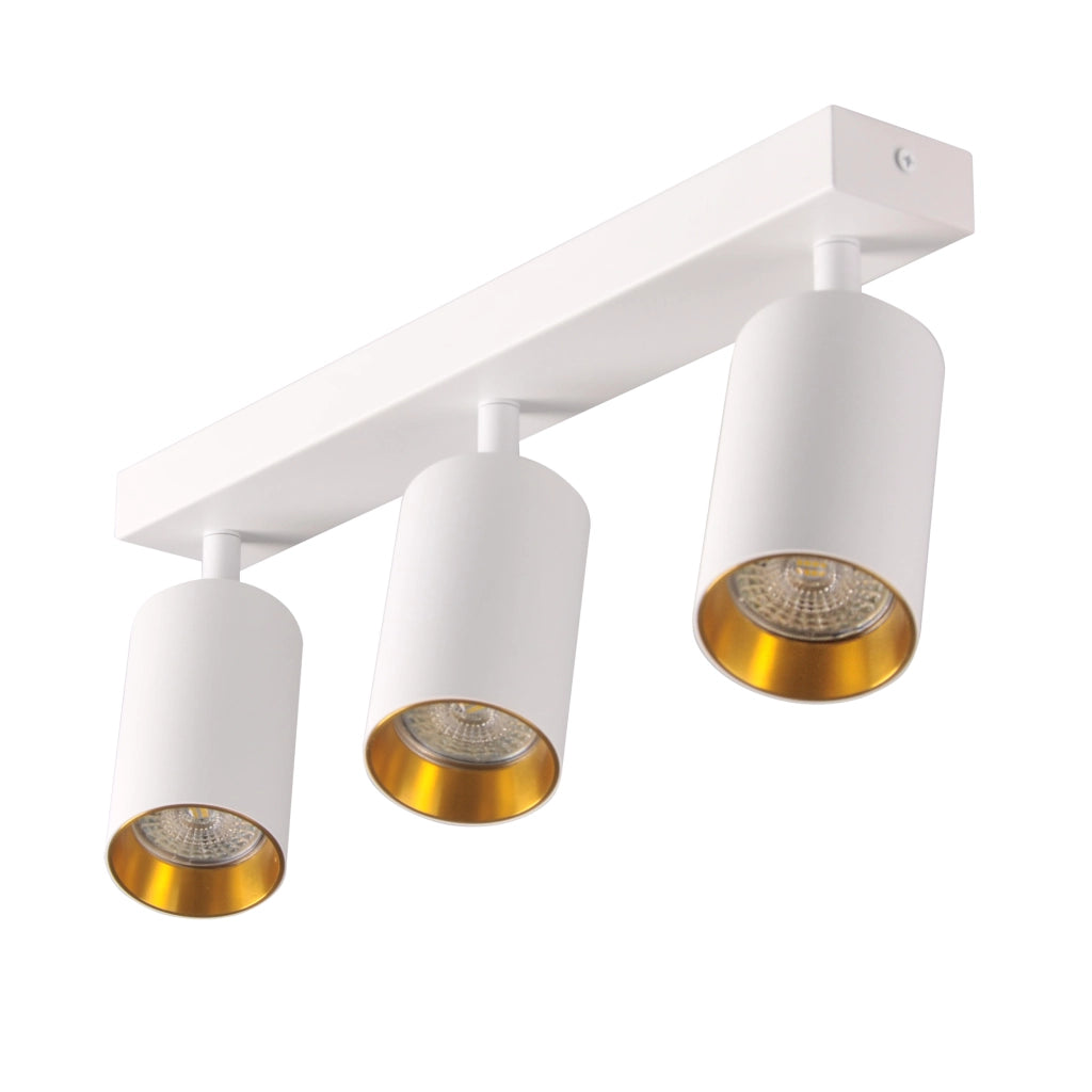 Plafoniera/Applique MARIBEL 3xGU10 bianco oro alluminio Polux