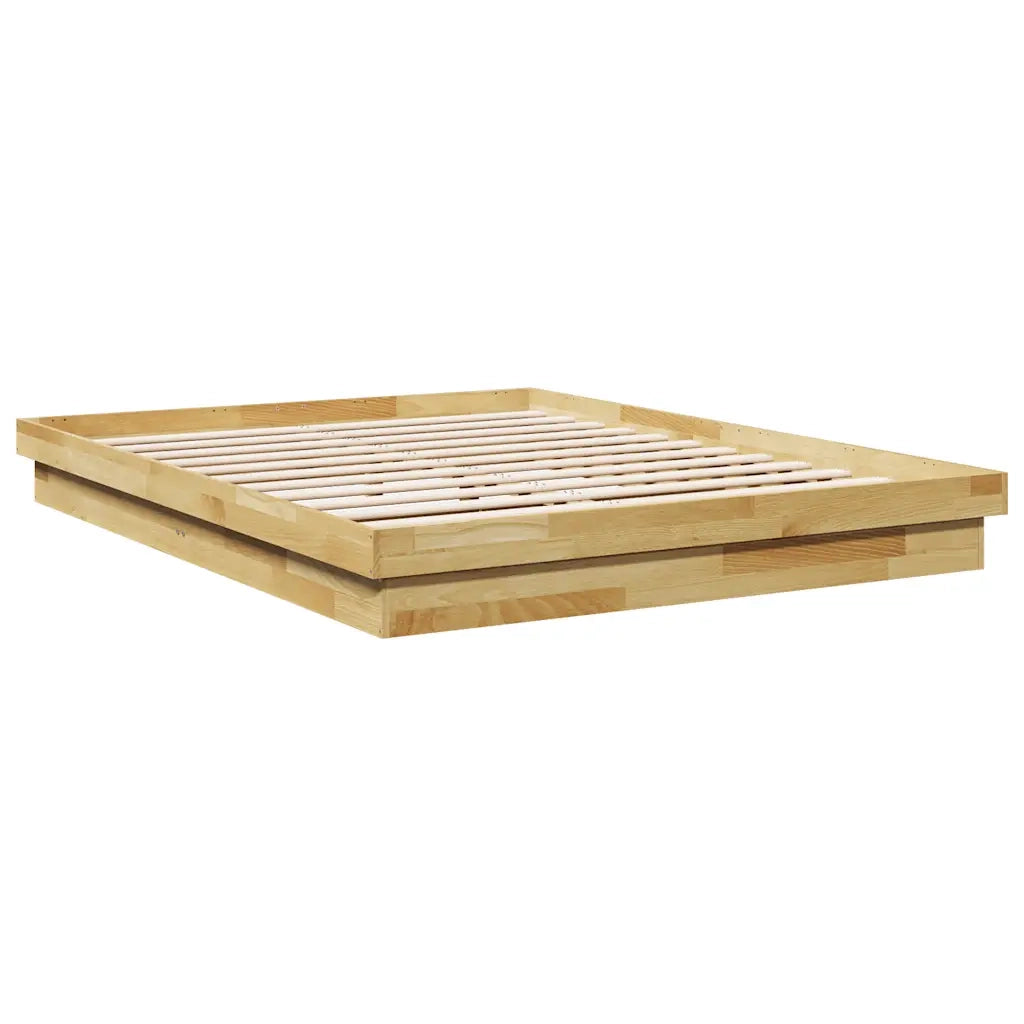 Struttura Letto Senza Materasso 150x200 cm in Legno di Rovere 3315732