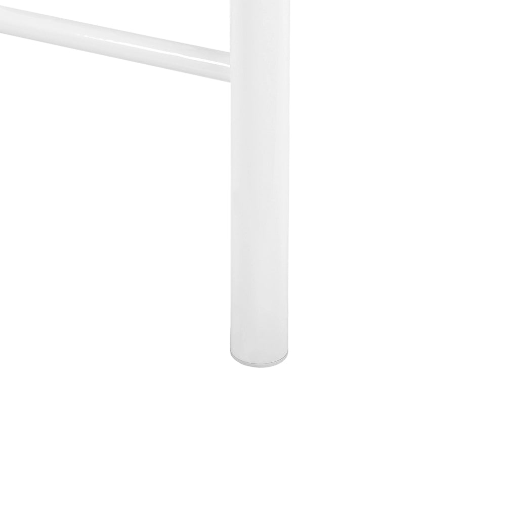 Letto Bianco Doppia Dimensione 140 x 200 cm Metallo stile Vintage