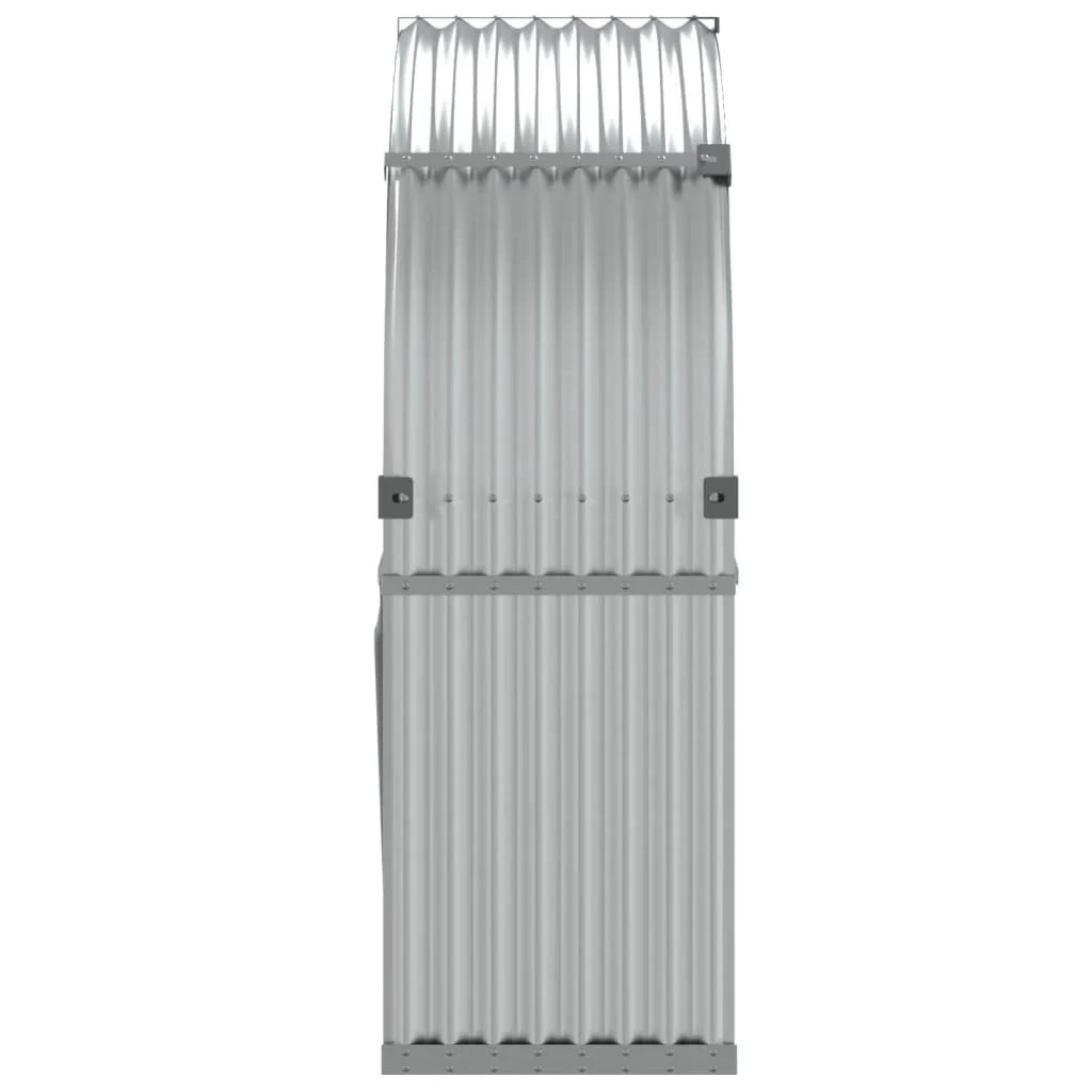 Portalegna argento 120 x 45 x 140 cm acciaio zincato Argento 02_0043790