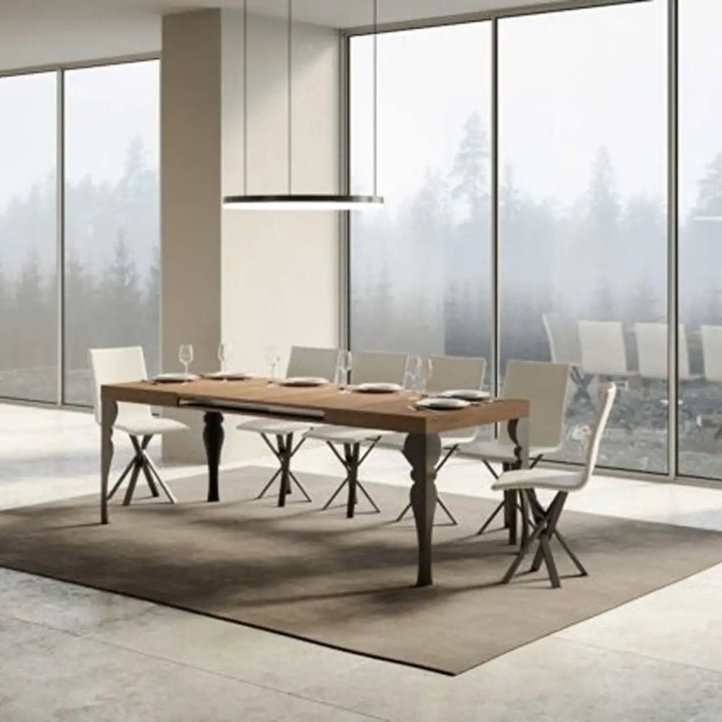 Tavolo allungabile 200/460x90 cm Paxon colore quercia natura gambe antracite