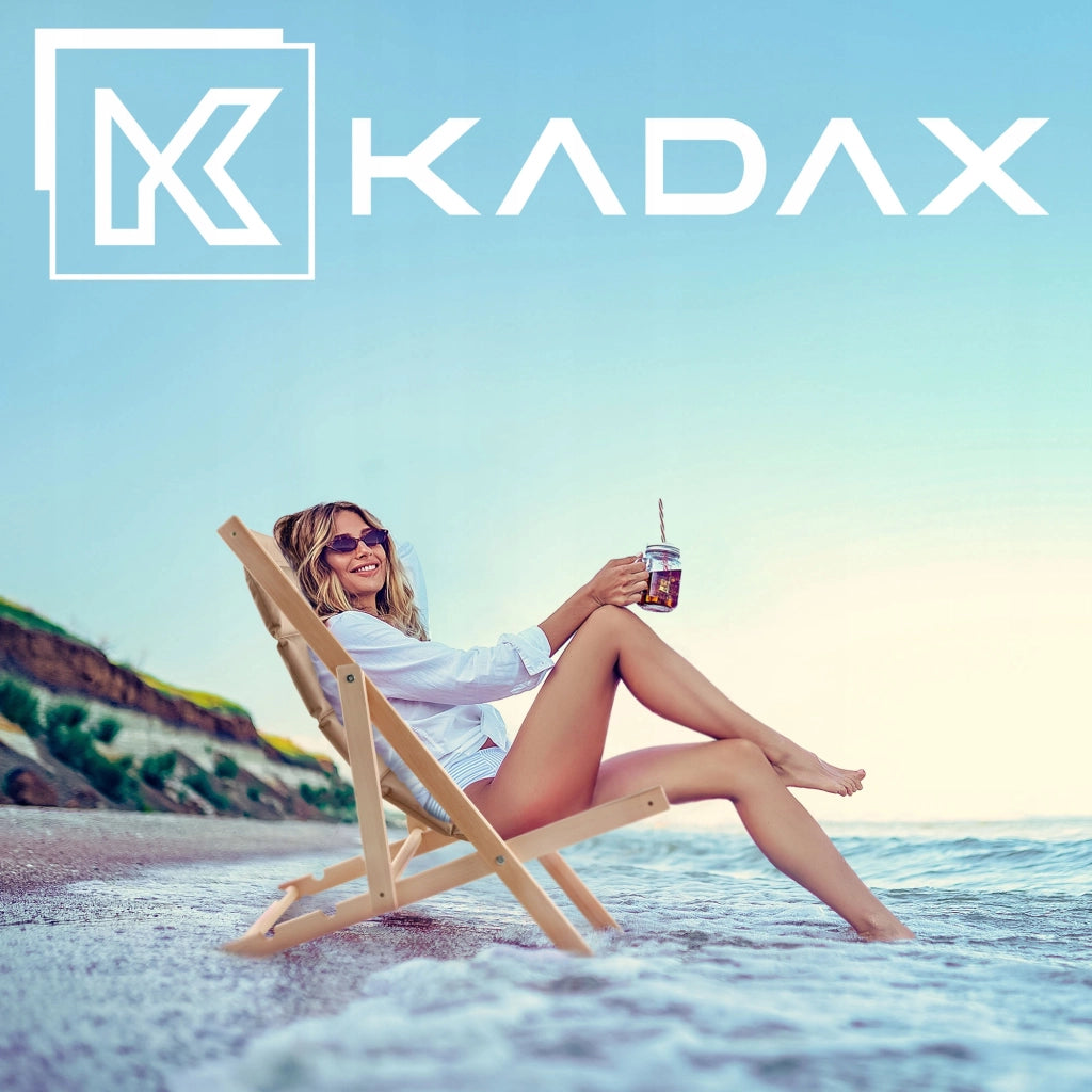 KADAX Sedia a sdraio da giardino/spiaggia in legno pieghevole con cuscino, lucidatura di alta qualità