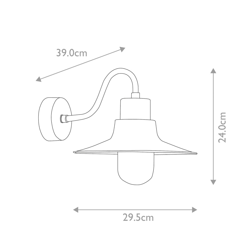Applique esterna ottone anticato E27 60W Sheldon Elstead