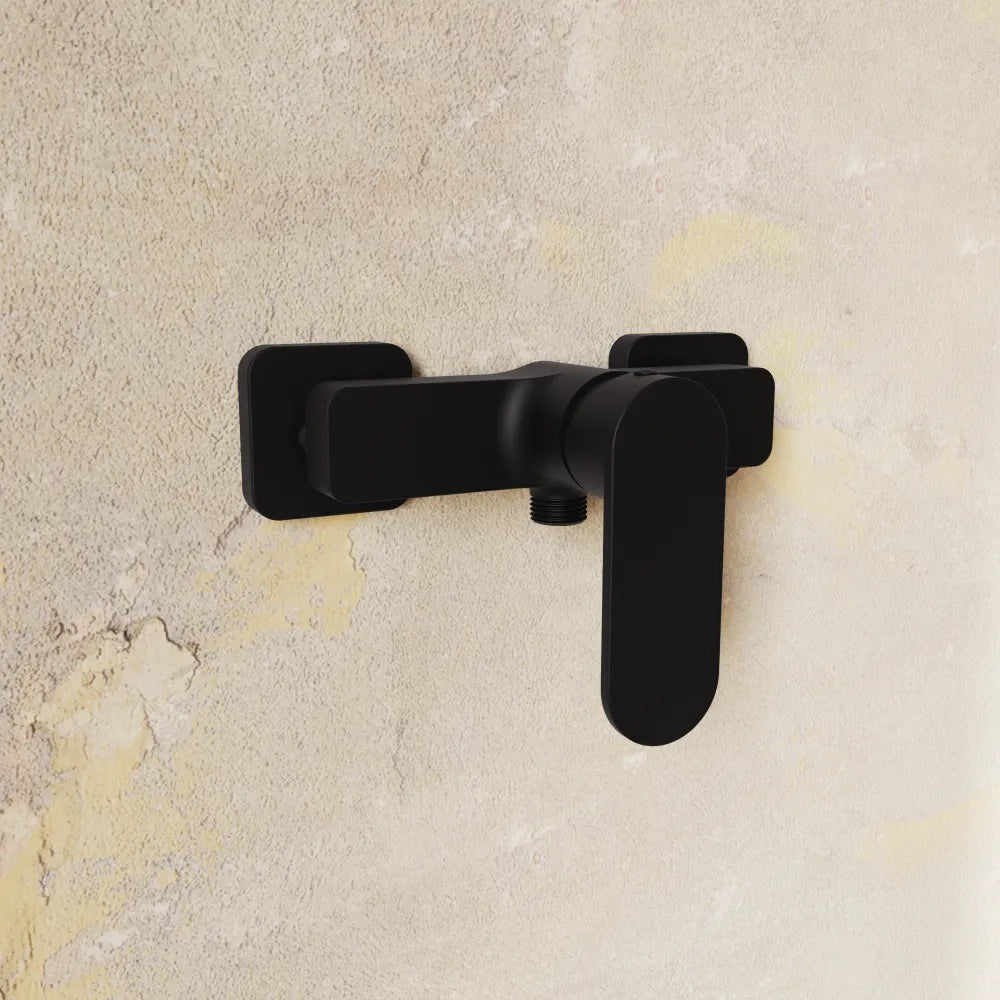 Set miscelatori lavabo alto bidet miscelatore esterno doccia nero opaco | Margot