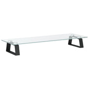 Supporto per monitor mobile da scrivania 60 x 20 x 8 cm vetro temperato e metallo nero 02_0044897