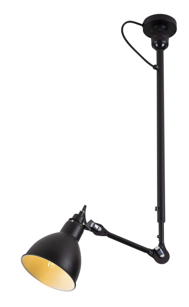 Lampada a sospensione industriale nera regolabile E14 Maxlight