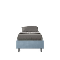 Letto Singolo Sommier 80x200 cm Senza Rete Azelia Azzurro