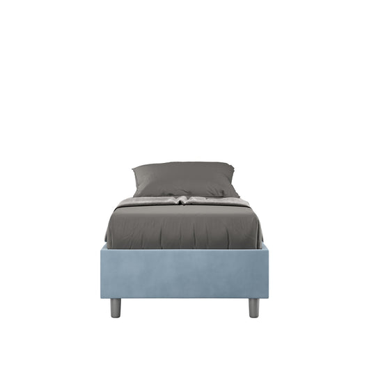 Letto Singolo Sommier 80x210 cm con Rete Azelia Azzurro