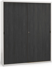 Armadio metallico per ufficio con ante scorrevoli in melaminico cm. 150x45x200h