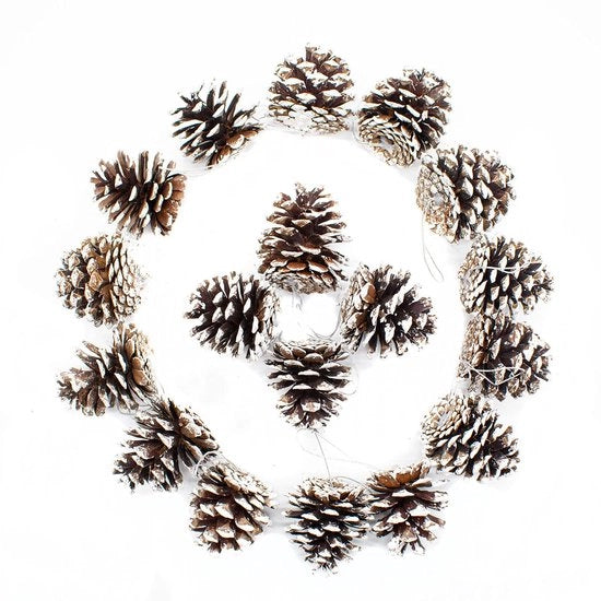 Decorazioni di Natale di Dennenappello 18 pezzi - Neve - Ornamenti di Natale per Albero di Natale - Decorazioni di Natale Naturali - Stile Festivo - Decorazioni di Natale