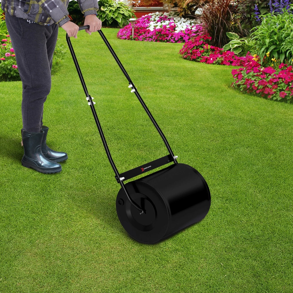 Rullo per Prato in Acciaio ¨C zephmum ¨C Nero 47x32x105 cm