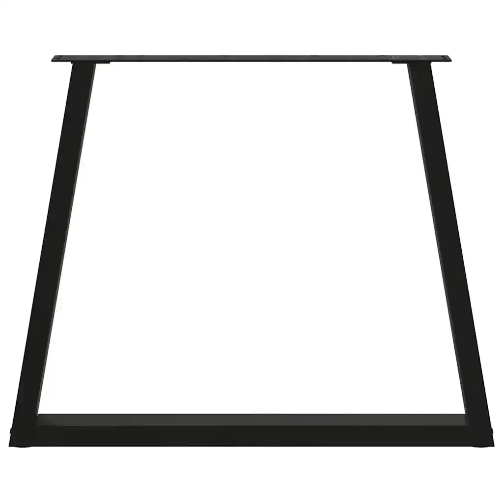 Gambe per tavolo da pranzo a forma di V 2 pz | Piede del tavolo nere 80x(72-73,3) cm in acciaio