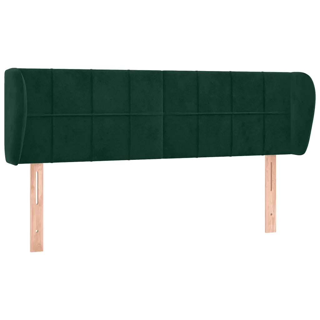 Testiera ad Orecchio Verde Scuro 147x23x78/88 cm in Vellutocod mxl 121567