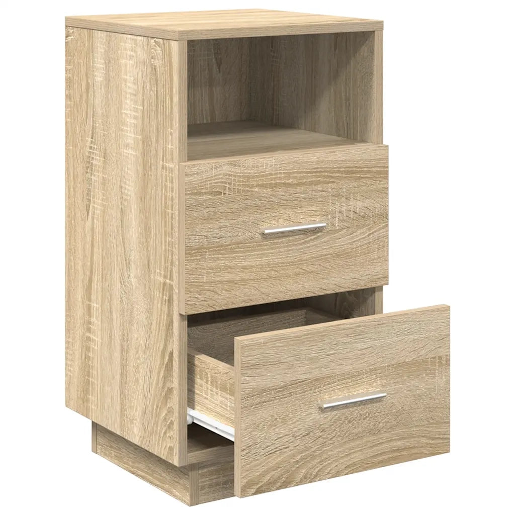 Comodini 2 pz con 2 Cassetti Rovere Sonoma 36x36x68 cm 858583