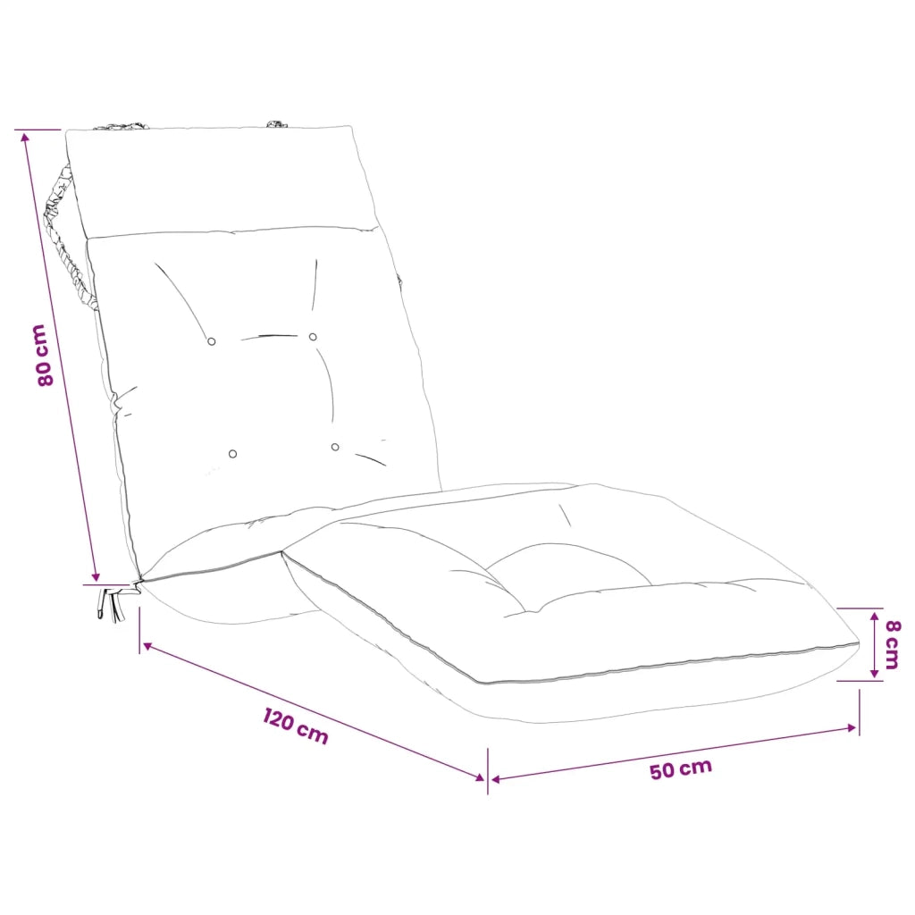 Cuscino per Lettino VIANEN 100% Poliestere Grigio 953900