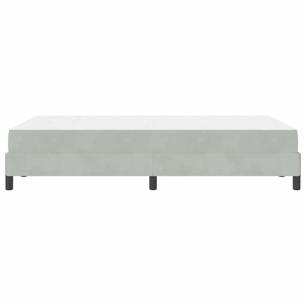Letto a molle con materasso Grigio chiaro 120 x 220 cm Tessuto