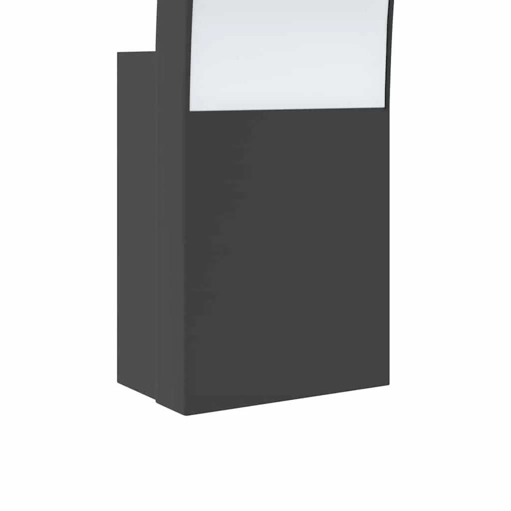 Set di 2 applique LED da esterno resistenti alle intemperie design moderno 7 x 4,5 x 23 cm alluminio nero 02_0056577
