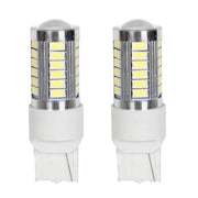 2 Pezzi Lampade LED T20 7440 W21W 33 SMD 5730 12V 24V 280lm 3W Bianco Freddo Auto Camion 61mm