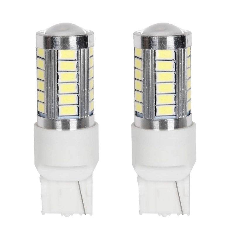 2 Pezzi Lampade LED T20 7440 W21W 33 SMD 5730 12V 24V 280lm 3W Bianco Freddo Auto Camion 61mm