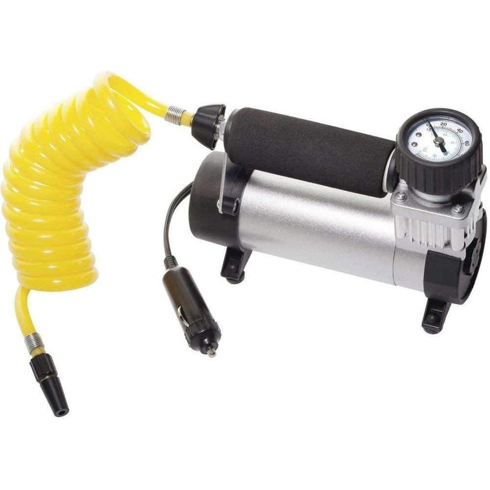 Trade Shop - Mini Compressore Ad Aria Portatile Per Auto Moto Bici 12v Metallo -