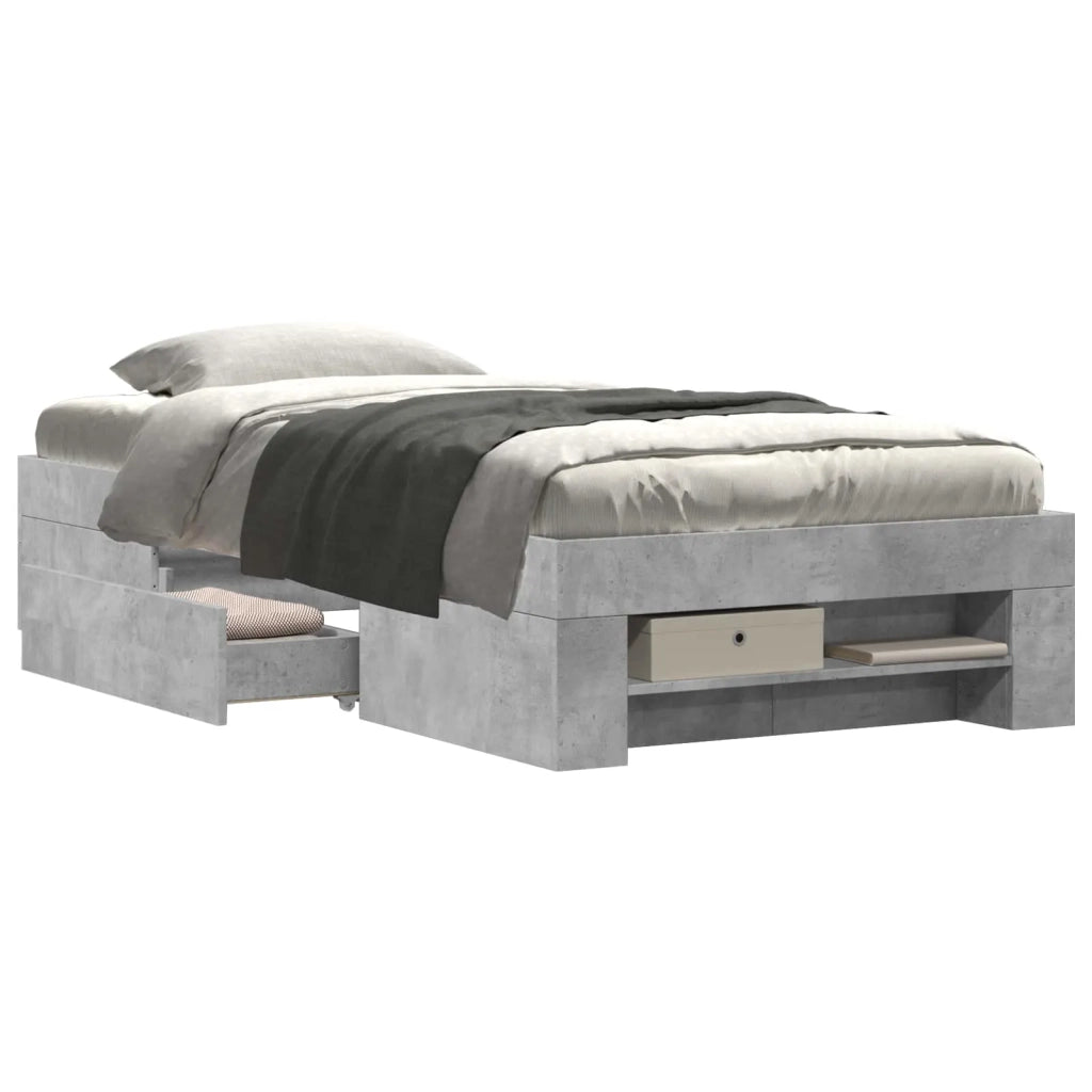 Telaio del letto con storage Grigio Cemento 80 x 200 cm 3429690