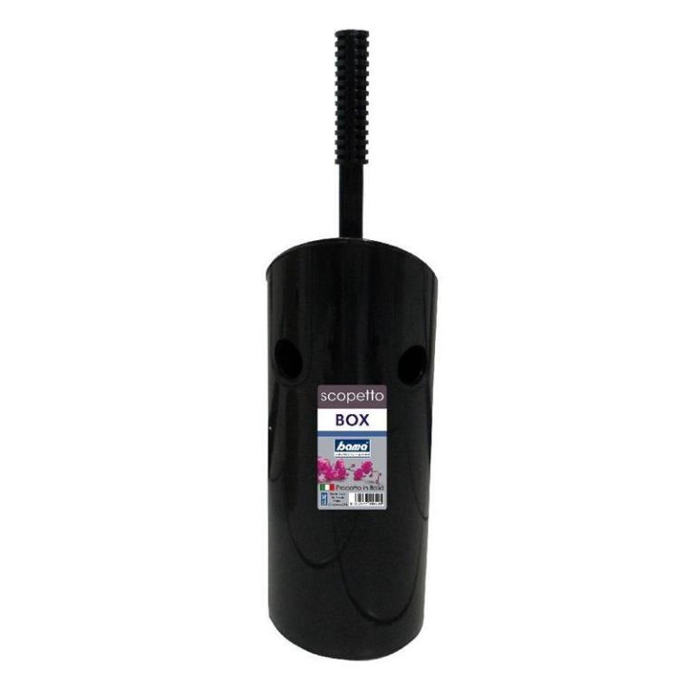 Portascopino Spazzolone WC in Plastica Nero 39,5 cm Bama