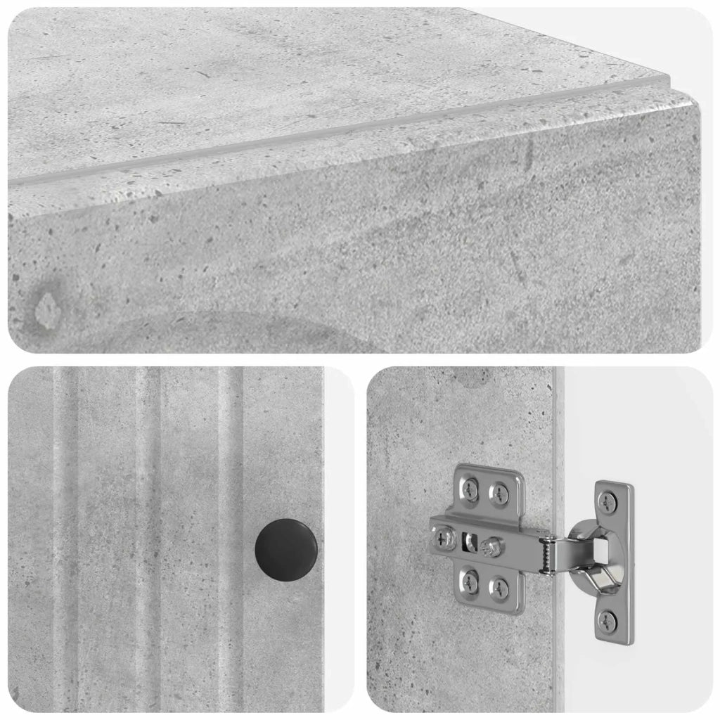 Mobile per scarpe ALKMAAR 59,5 x 39,5 x 90 cm Grigio Cemento 896208