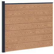 Pannello di Recinzione WPC e Alluminio Marrone