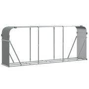 Portalegna chiaro 234 x 45 x 100 cm acciaio zincato grigio 02_0043813