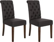 Set di 2 sedie da pranzo Lisburn nero,Tessuto