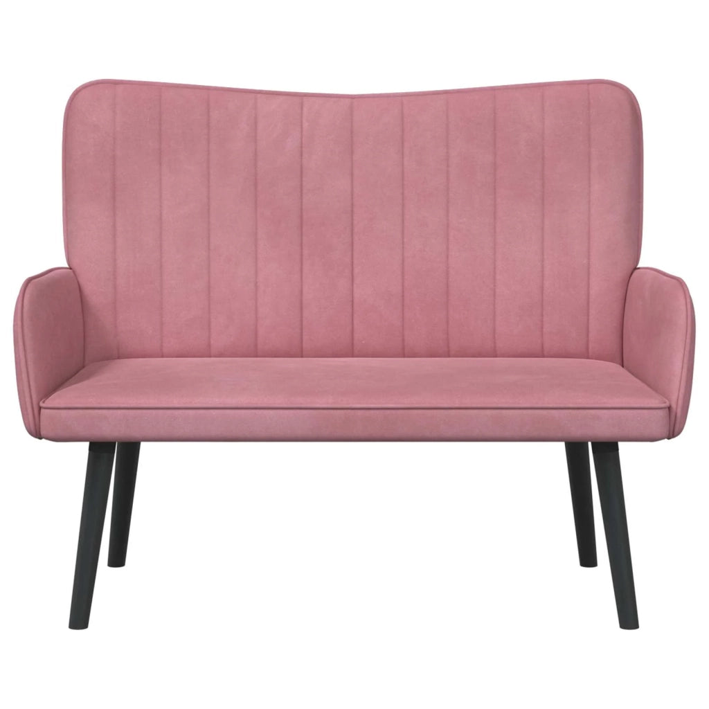 Sofa a Due Posti Rosa 115 x 61 x 87 cm Velluto 42028953