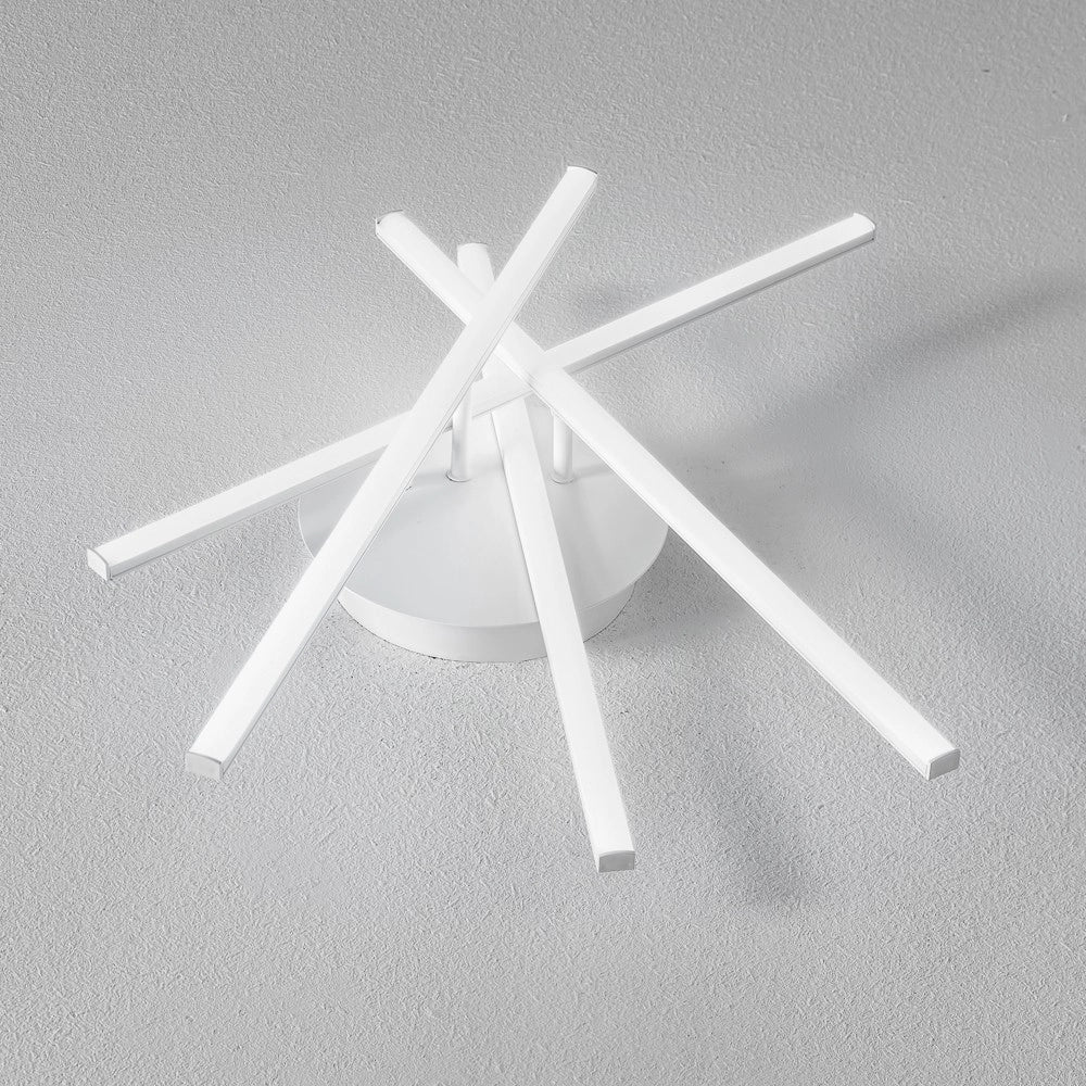 Plafoniera LED Tullia P/4 4000K, 40W 2200lm in alluminio satinato bianco e silicone opale, design moderno per interni, IP20 - Gealuce