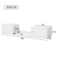Armadio per scarpe con doppie porte, Panchina versatile per il cambio delle scarpe, 189×40×34,5 cm, Bianco