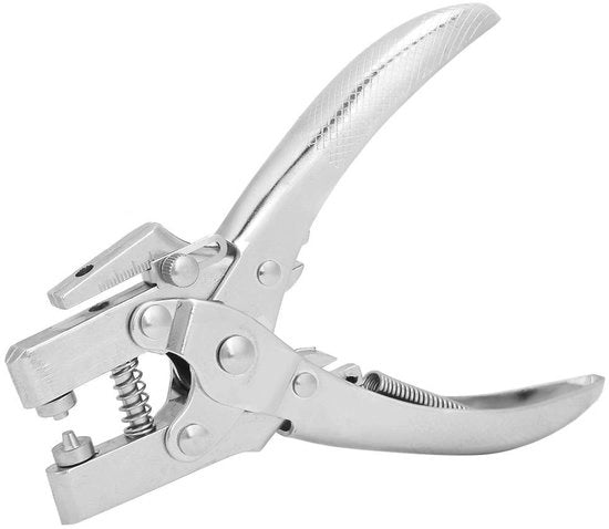 Manuale a Perforazione Regolabile con Foro di 12 mm per Cinghie - Utensile Manuale per Pelle/Papier - 100 Viti Incluso - Acciaio 60#