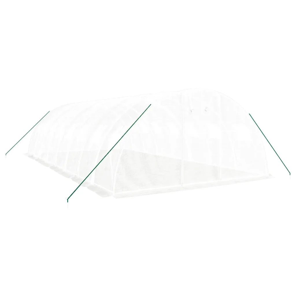 Serra con Telaio in Acciaio Bianco 32 mÂ² 8x4x2 m
